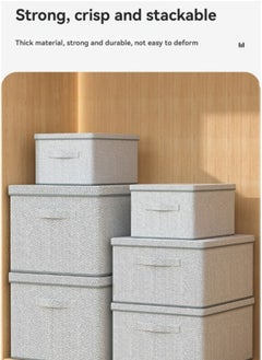 M MIAOYAN Foldable Fabric Storage Box with Lid – Large Capacity Organizer for Closet & Home Use  - Image 2