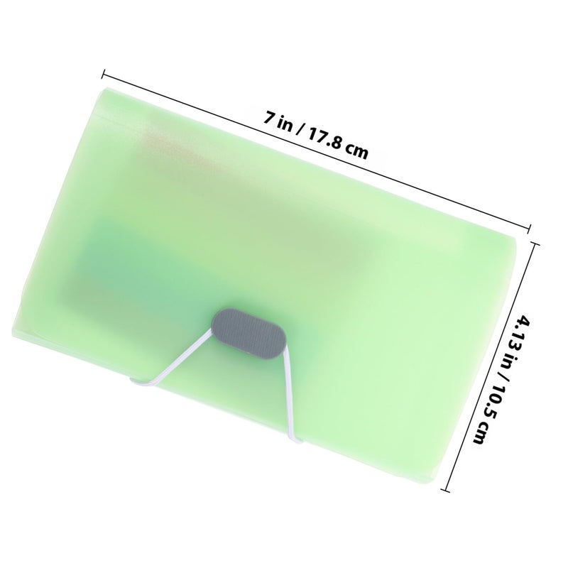 Green Expanding Accordion File Folder Portable Receipt Document Organizer For Office School Home - Image 2