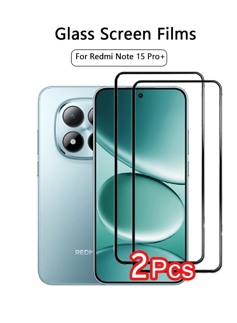 QIRG حماية شاشة زجاجية مزدوجة لجهاز Redmi Note 15 Pro Plus، مقاومة للخدوش عالية الوضوح، خالية من الفقاعات لحماية شاشة Xiaomi Redmi Note 15 Pro Plus - Image 1