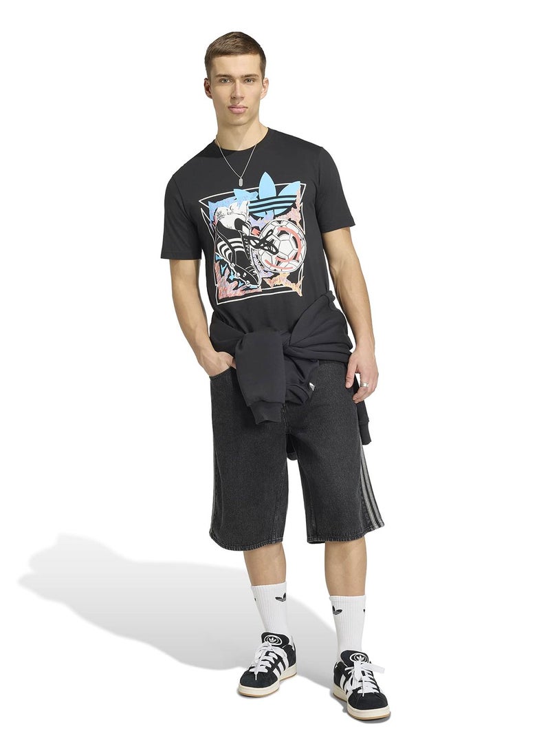 Adidas Archive Anime Football Graphic T-Shirt - Image 5