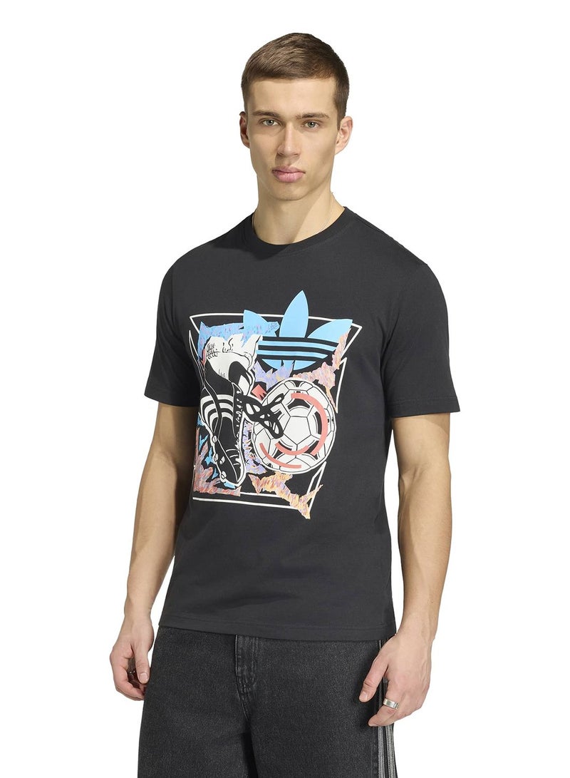 Adidas Archive Anime Football Graphic T-Shirt - Image 1