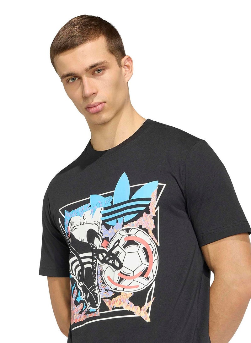 Adidas Archive Anime Football Graphic T-Shirt - Image 3