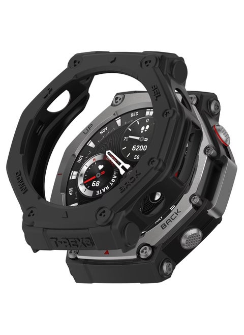 غطاء متوافق مع Amazfit T-Rex 3 ، لينة تبو المضادة للخدش ووتش الغطاء الواقي ، متوافق مع Amazfit T-Rez 3 ( أسود )