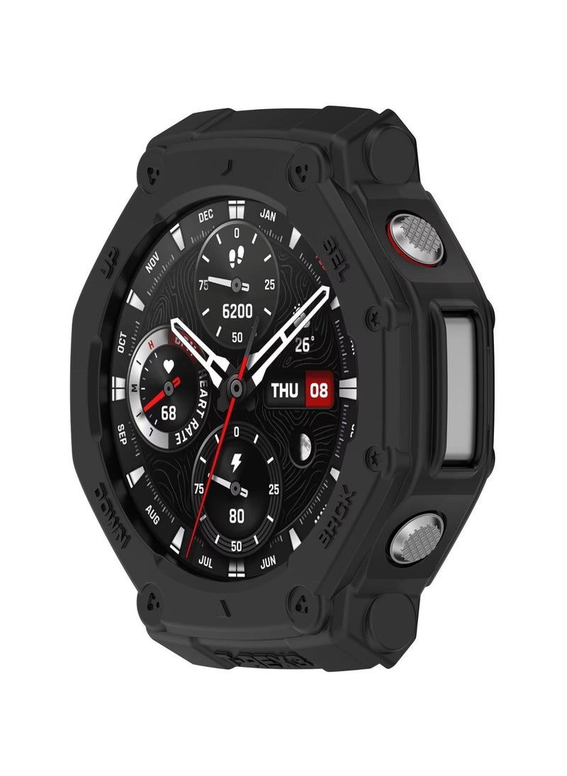 ماركة غير محددة - غطاء متوافق مع Amazfit T-Rex 3 ، لينة تبو المضادة للخدش ووتش الغطاء الواقي ، متوافق مع Amazfit T-Rez 3 ( أسود ) - Image 1