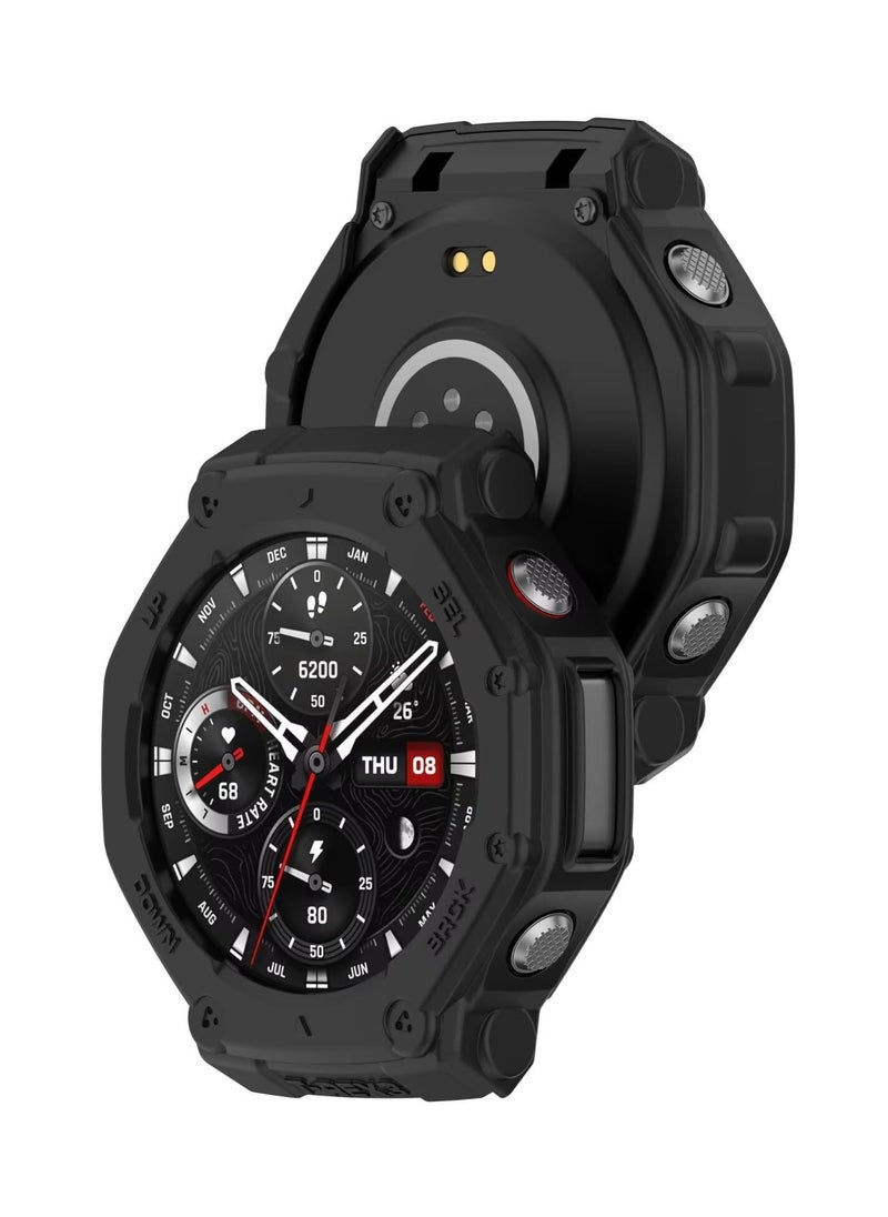 ماركة غير محددة - غطاء متوافق مع Amazfit T-Rex 3 ، لينة تبو المضادة للخدش ووتش الغطاء الواقي ، متوافق مع Amazfit T-Rez 3 ( أسود ) - Image 1