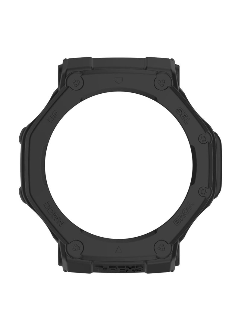 ماركة غير محددة - غطاء متوافق مع Amazfit T-Rex 3 ، لينة تبو المضادة للخدش ووتش الغطاء الواقي ، متوافق مع Amazfit T-Rez 3 ( أسود ) - Image 1