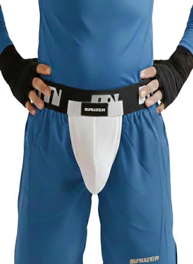 Mauzer Groin Guard for Men with Abdominal Protection & Cup Pocket | Moisture-Wicking Sports Supporter | Boxing MMA Cricket Gym (Cup Included) (Boy/Junior) - Image 2