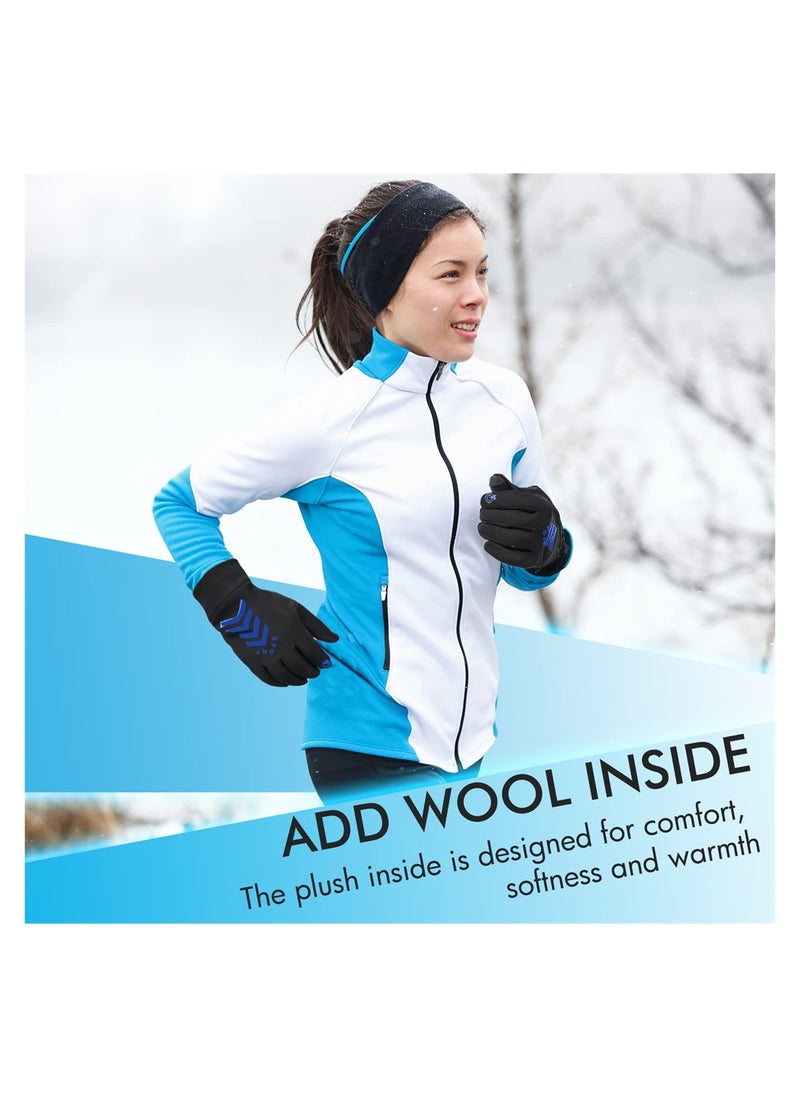 KASTWAVE Winter Gloves Touch Screen, 3 Pairs  Comfortable Waterproof Thermal Gloves Warm Driving Windproof Gloves Reflective Gloves for Running Cycling Driving Hiking  - Image 2