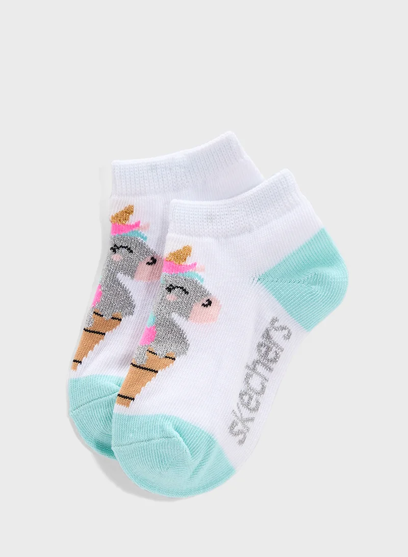 سكيتشرز Kids 6 Pack Non Terry Socks