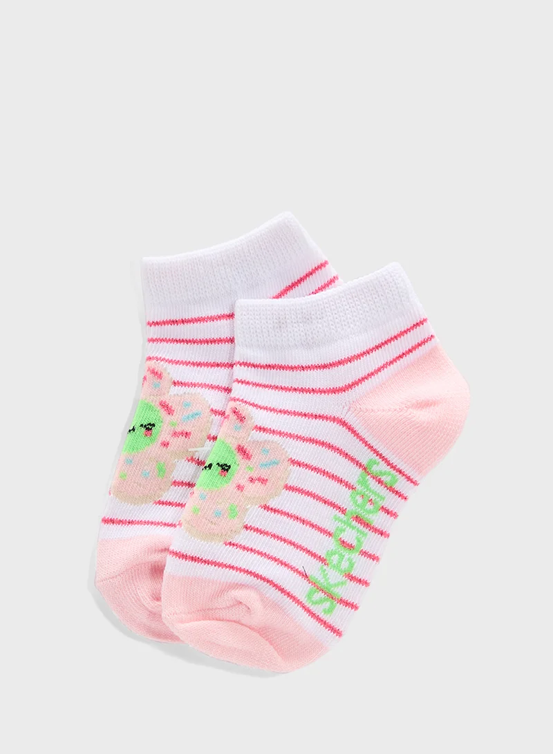 سكيتشرز Kids 6 Pack Non Terry Socks