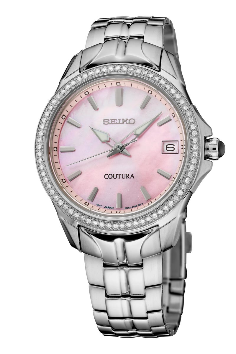 Seiko SUR589 Coutura Diamond Bezel Steel 34mm