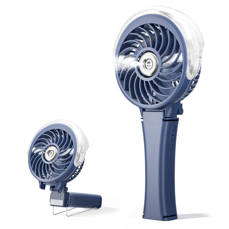 HandFan Upgraded Handheld Misting Fan Two Button Easy Operation Rechargeable Portable Mister Fan Spray Water Mist Fans Mini Electric Cooling Fans for Travel Outdoors DisneyRoyal Blue - Image 2