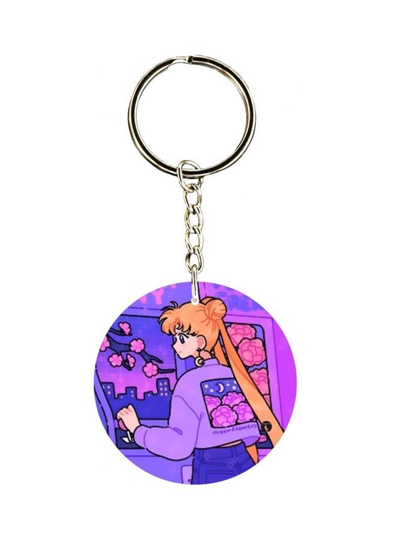 Cartoon Character Printed Keychain