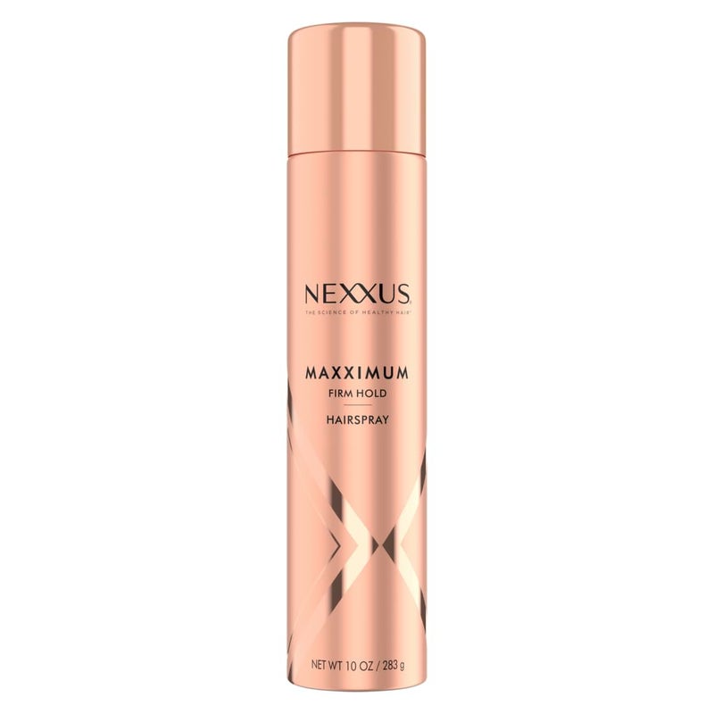 Nexxus بخاخ شعر نيكسيز ماكسيموم هولد للتثبيت، للتحكم، بخاخ تثبيت للشعر للنساء، وردي، 10 أونصة - Image 1