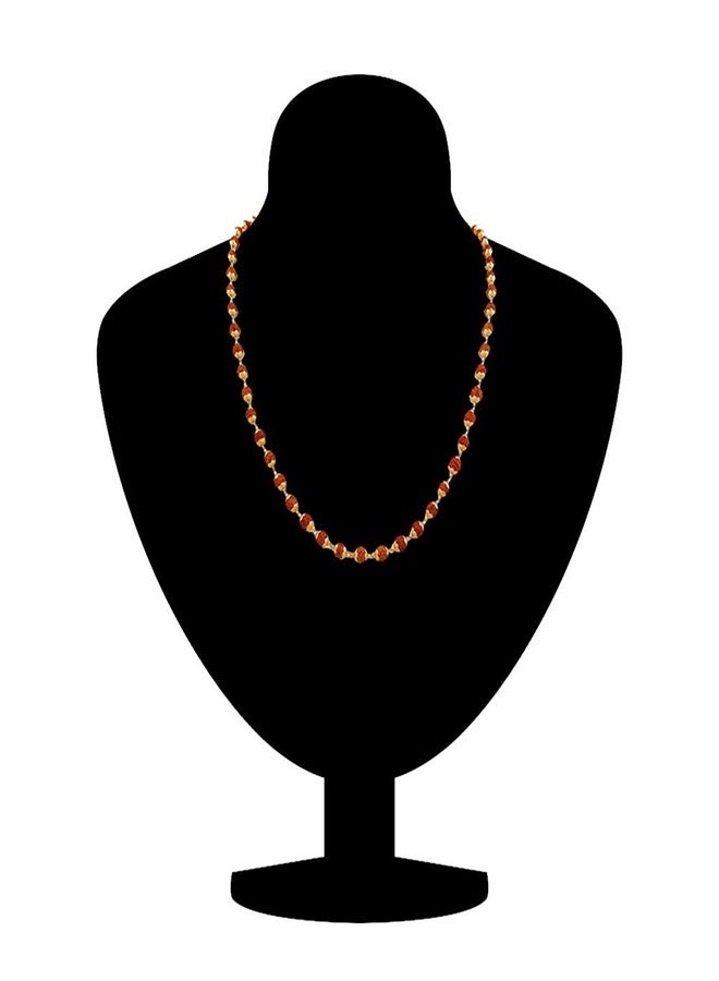 Mahi Gold Plated Rudraksh Mala Chain 24 inches Long for Men CN1100216G - Image 2