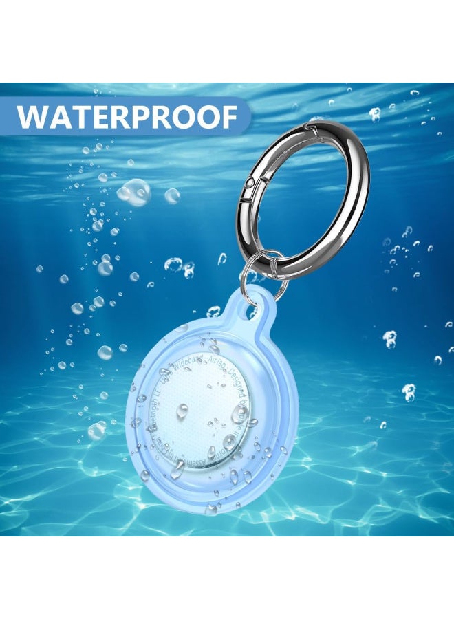 Protective Case for AirTag, Waterproof TPU AirTag Holder Case, Shockproof Anti-Scratch Case with Keyring and Metal Catabiner, Air Tag Holder Protective Cover for Kids, Key, Bag, Luggage - Image 3