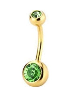 Swarovski Gold Plated Navel Belly Button Piercing Jewelry