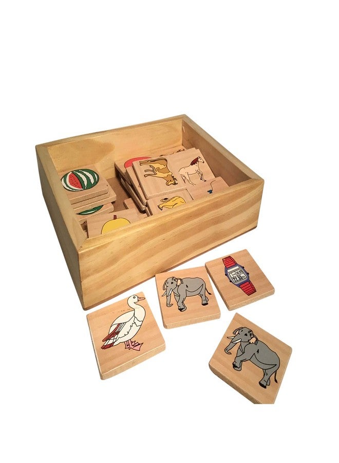 MOJOPANDA Premium Wooden Board Wildlife Learning Educational Domestic Animals and Birds Match The Pair in Box Jigsaw Puzzle for Kids Children - Image 2