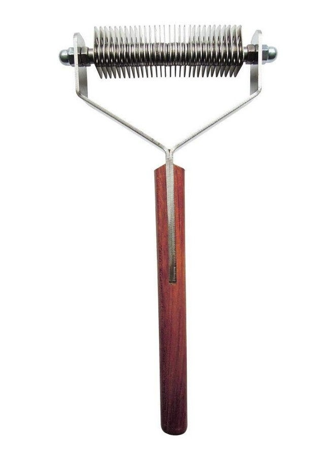 Mars Coat King Double Wide Dematting Undercoat Grooming Rake Stripper Tool for Dogs and Cats, Stainless Steel with Wooden Handle for Thick Coats, 30-Blade Stripper for Groomers, Pet Owners - Image 1