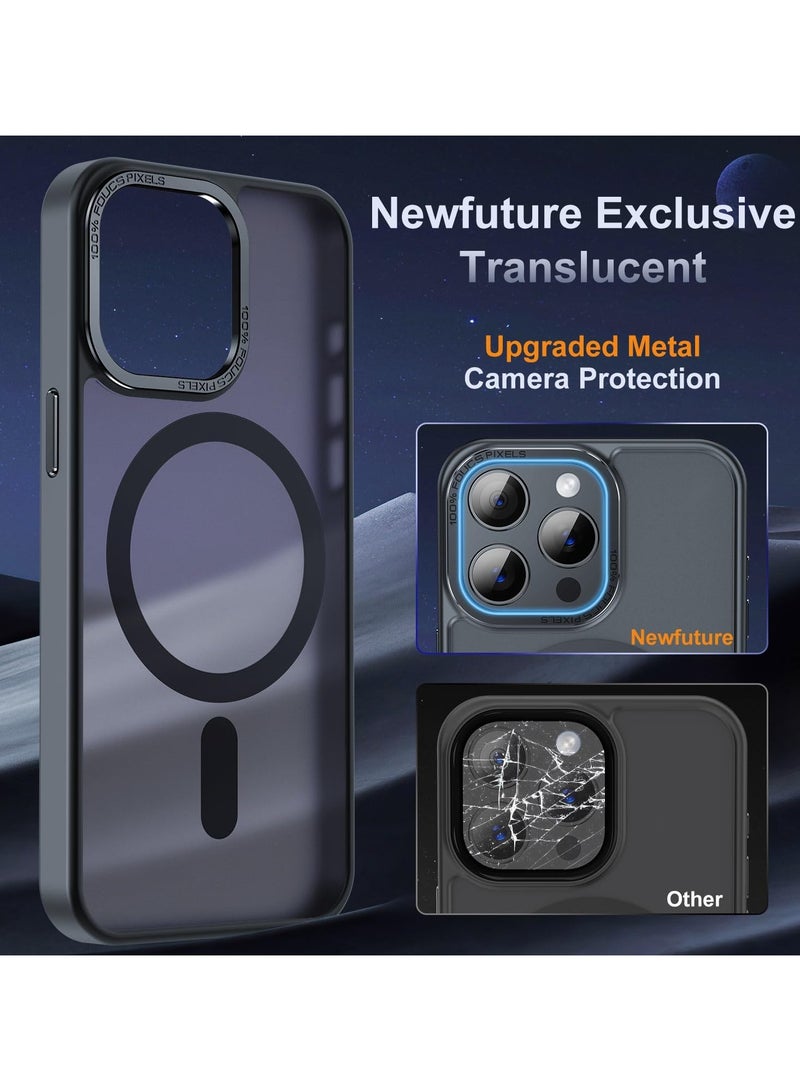 حافظة مغناطيسية لهاتف آيفون 11 برو 5.8 بوصة حافظة هاتف شفافة غير لامعة رفيعة مقاومة للصدمات ومضادة للأصفر للنساء والرجال والفتيات والأولاد غطاء واقٍ (أسود) - Image 5