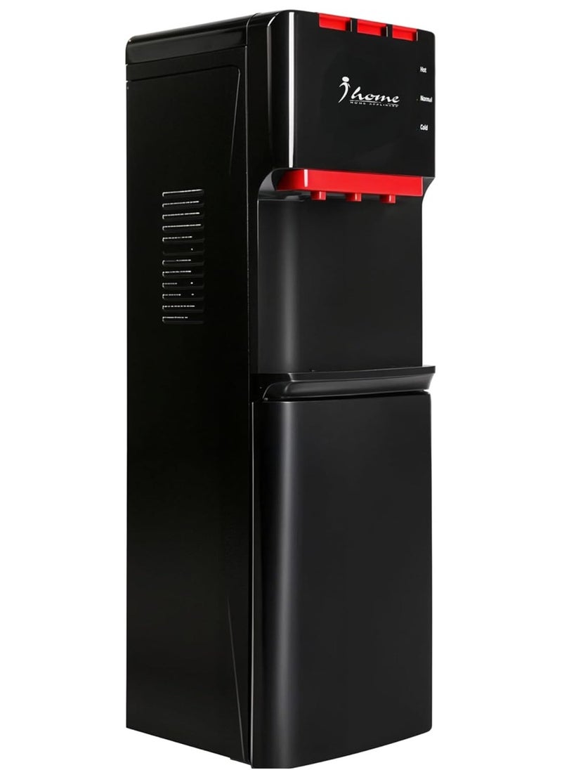 iHome Water Dispenser, Top-Loading, Cold, Hot, and Warm  wifh regrigator – Model KI777, Multicolor