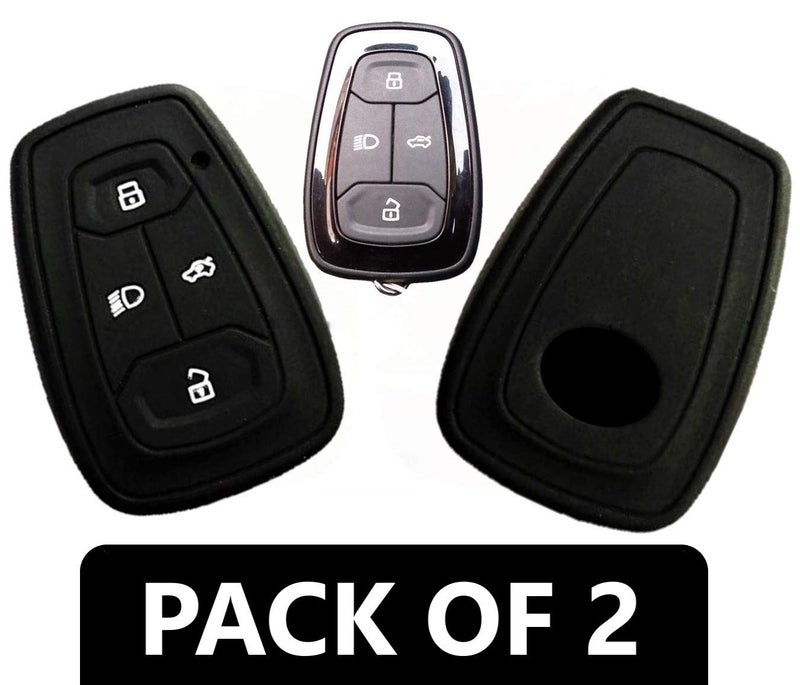 Shopoflux® Silicone Smart Key Cover Compatible with Tata Nexon | Harrier | Safari 2021 | Altroz | Tigor | EV | Punch Tiago EV Electric (Black) - Image 3