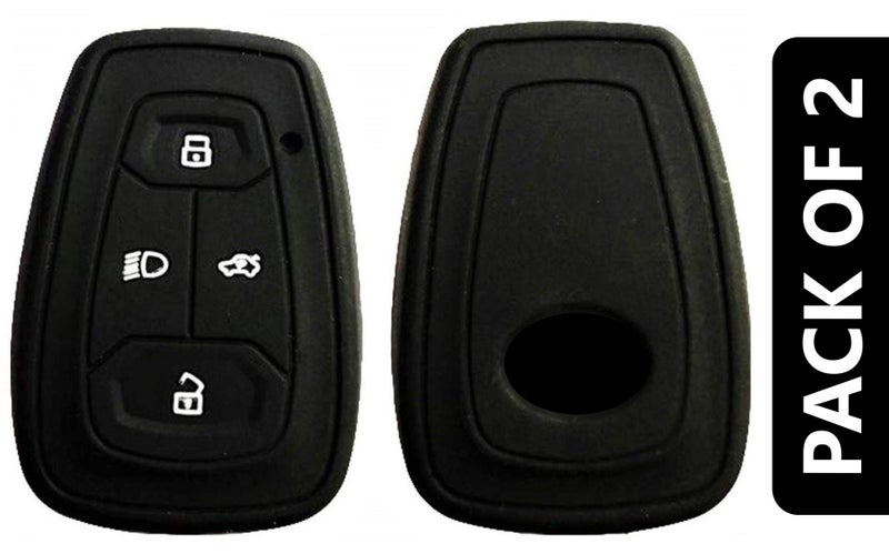 Shopoflux® Silicone Smart Key Cover Compatible with Tata Nexon | Harrier | Safari 2021 | Altroz | Tigor | EV | Punch Tiago EV Electric (Black) - Image 5
