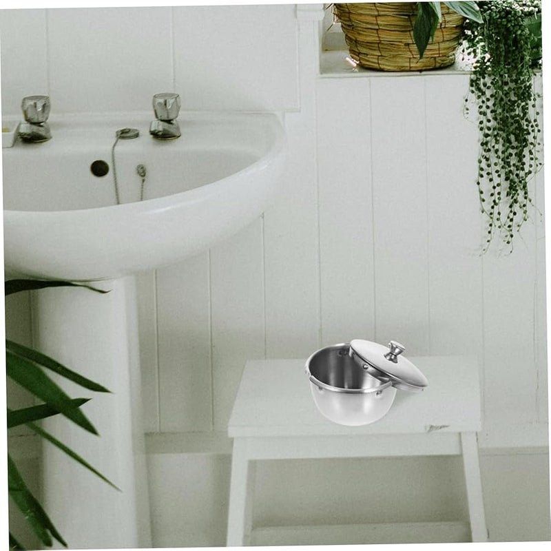 حامل منفضة سجائر قائم محمول للاستخدام الداخلي والخارجي في المنزل والمكتب والحمام بتصميم موفر للمساحة - Image 4