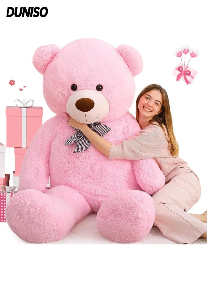 DUNISO Teddy Bear with Cute Bow, Washable Soft Plush Doll ,Stuffed Animal Toy,Gift for Children, suitable for Birthday Party or Any Special days ,140 cm - Image 1