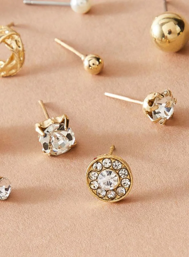 تايك تو Take Two Set of 12 - Gold Assorted Earrings