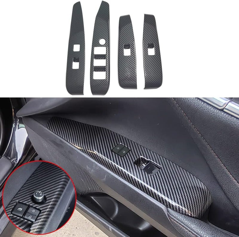 Kolya Interior Door Window Switch Panel Cover Window Control Button Trim for Toyota Camry 8th/9th Generation Accessories 2018 2019 2020 2021 2022 2023 2024 2025 (for Left-Hand Drive) - Image 1