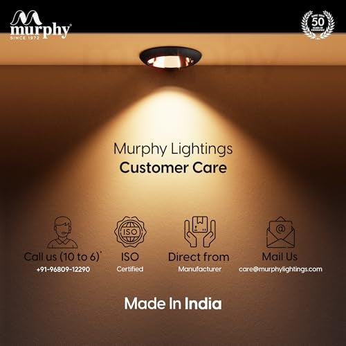 Murphy 2W Rose Gold Finish Button LED Spot Lights | Pack of 4 | Warm White (Golden Yellow) | Perfect for Home & Commercial Spaces - Image 5