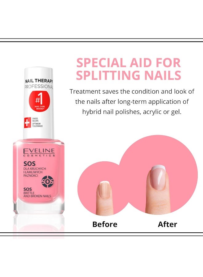 EVELINE COSMETICS علاج الأظافر الهشة والمكسورة من إيفلين كوزمتيكس SOS متعدد الفيتامينات - Image 4