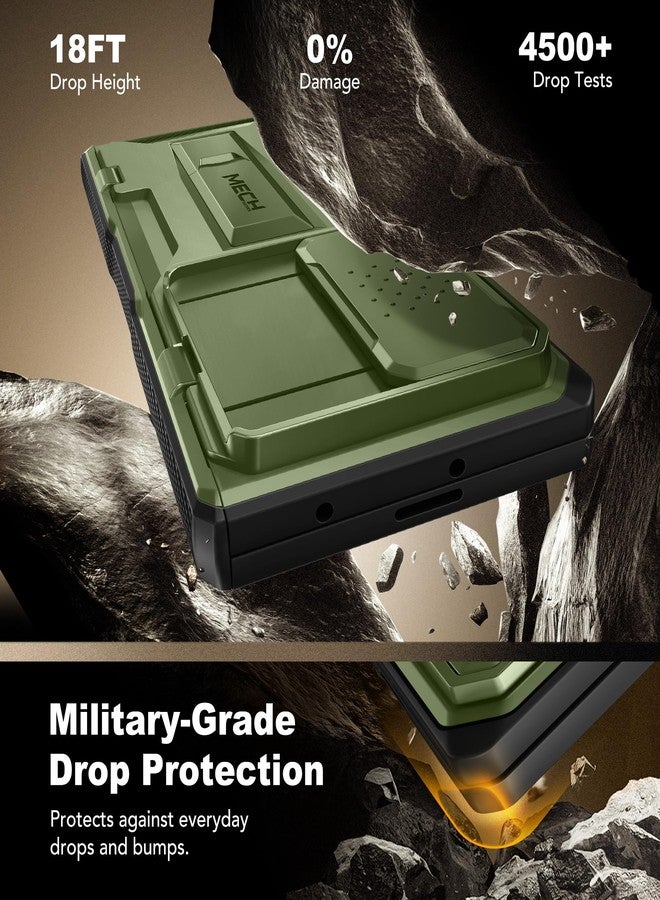 Tongate for Z Fold 7 Case with Privacy Screen Protector, [Built-in Slide Camera Cover & Stand] [Anti Spy] Military Grade Drop Phone Case for Samsung Galaxy Z Fold 7 with Belt Clip, Green Privacy - Image 5
