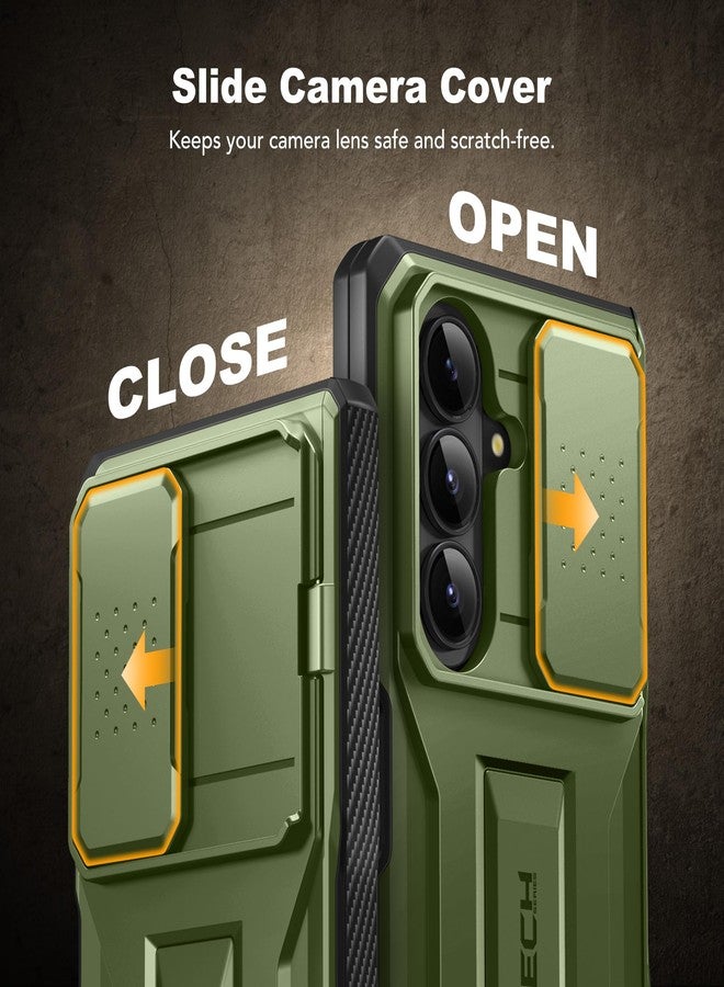 Tongate for Z Fold 7 Case with Privacy Screen Protector, [Built-in Slide Camera Cover & Stand] [Anti Spy] Military Grade Drop Phone Case for Samsung Galaxy Z Fold 7 with Belt Clip, Green Privacy - Image 4