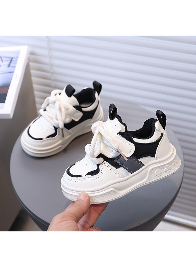 Girls' Sneaker  Spring And Autumn Boys Running Shoes Soft Sole All-match Children's White Shoes Primary School Students' Casual Shoes