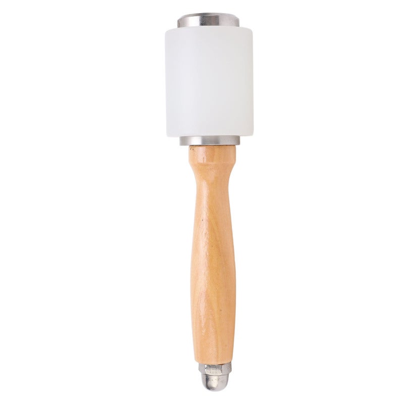 Leather Carving Hammer: Solid Wood Ergonomic Handle - Nylon Hammer Head Leather Maul for DIY Leathercraft, Leatherworking Workshop Supplies - Image 1