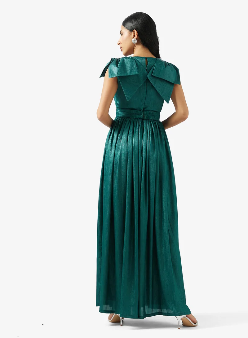 ايلا ليمتد اديشن فستان سهرة بفيونكة كتف مميزة