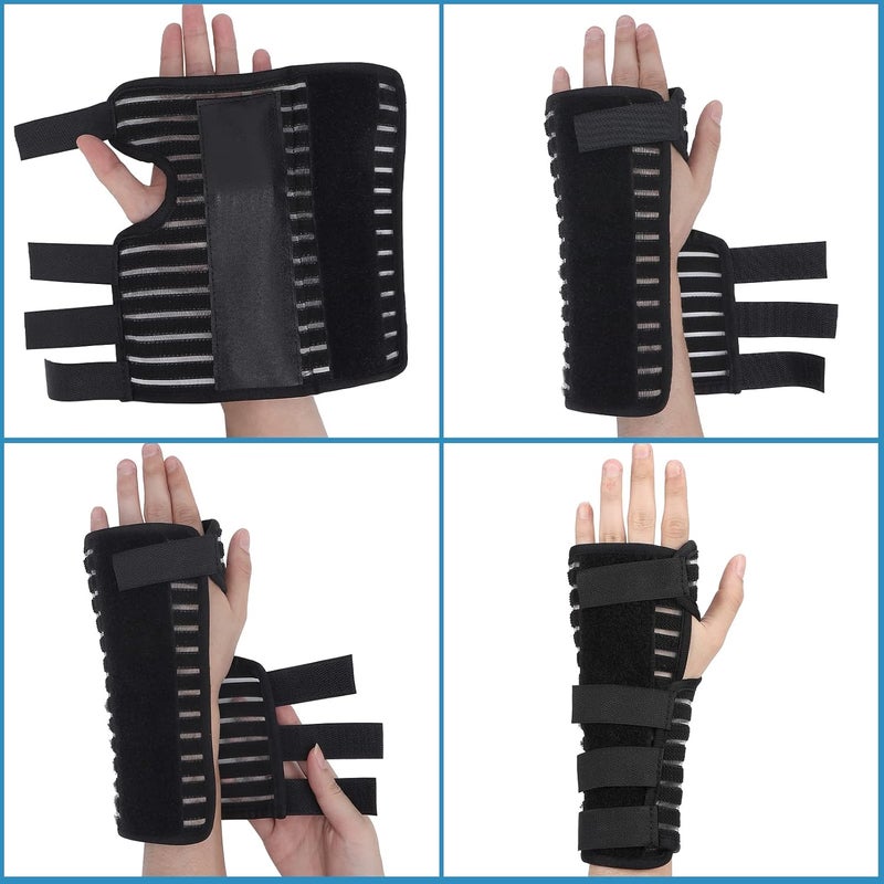 klarako Breathable Wrist Support Brace Splint, Wrist Support Brace, Adjustable Night Wrist Sleep Support Splint, Ideal for Carpal Tunnel Sprains and Tendonitis, Elastic Band + Leather - Image 5