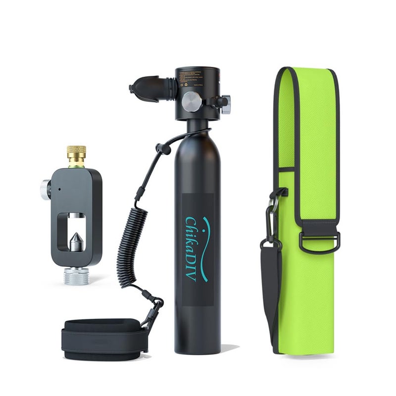 CHIKADIV Lung Tank Mini Scuba Tank05L Dive Portable Lungs KitScuba Gear for Recreational Diving610 Minutes Usage TimeLightweight Aluminum Diving Tanks for Travel - Image 2