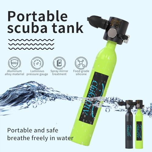 CHIKADIV Lung Tank Mini Scuba Tank05L Dive Portable Lungs KitScuba Gear for Recreational Diving610 Minutes Usage TimeLightweight Aluminum Diving Tanks for Travel - Image 3