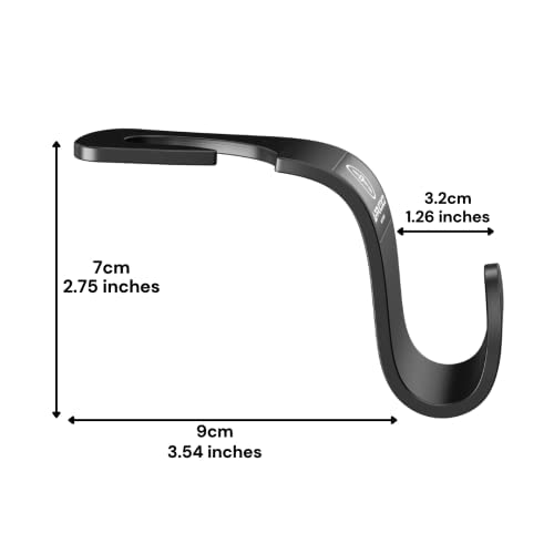 APPUCOCO Car Seat Headrest Storage Hooks/Hanger Universal Durable Organiser Space Saver for Handbag (Black, Pack of 4) - Image 5