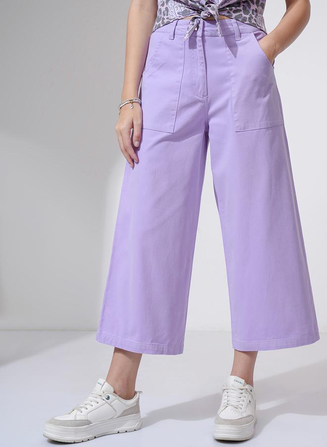 Tokyo Talkies Wide Leg Mid Rise Trousers - Image 1