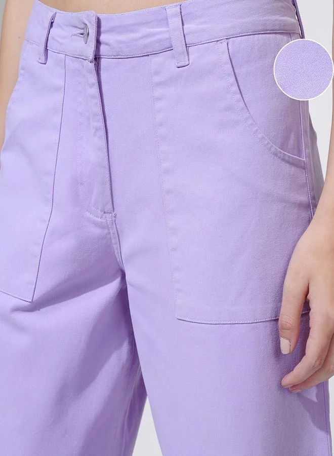 Tokyo Talkies Wide Leg Mid Rise Trousers by Styli