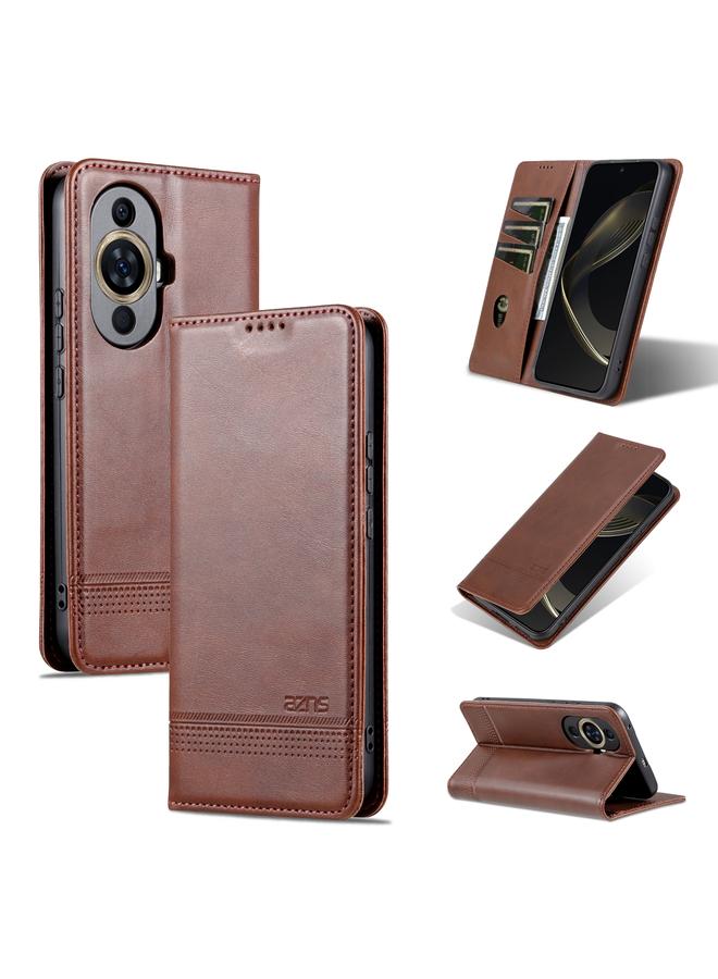 Case For Huawei Nova 11 Pro Magnetic Calf Texture Flip Leather Phone Case