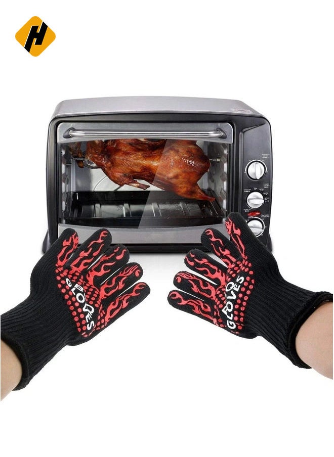 HuHa Cooking Gloves Extreme Heat Resistant Long Forearm Protection Grilling Cooking Gloves Grill & Kitchen Accessories  - Image 4