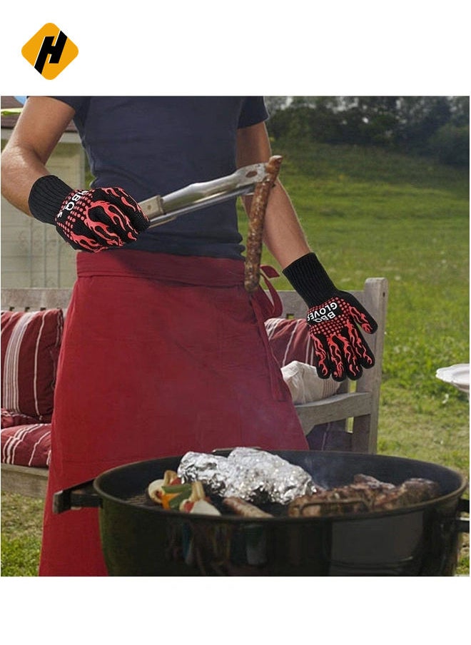 HuHa Cooking Gloves Extreme Heat Resistant Long Forearm Protection Grilling Cooking Gloves Grill & Kitchen Accessories  - Image 5