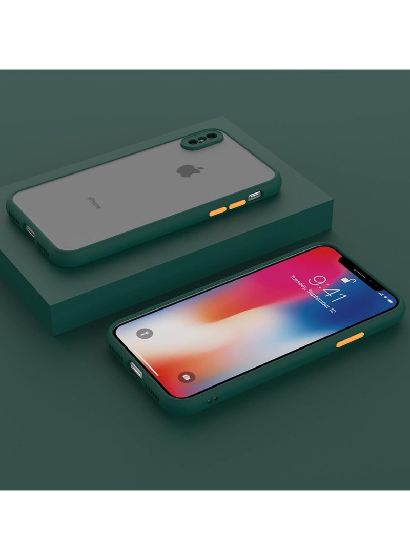 حافظة آيفون X/XS، حافظة حماية خلفية لهاتف آيفون X/XS مقاس 5.8 بوصات باللون الأخضر - Image 4