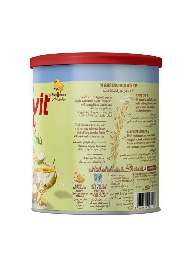 Blevit Rice and Fruits with Milk 350g - Image 3