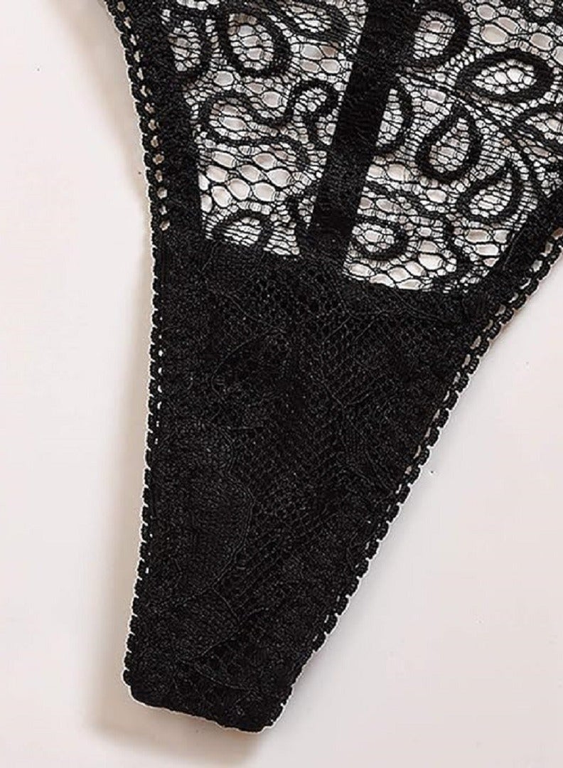 WARD Women's jumpsuit, made of lace, patterned with flowers, one piece - Image 5